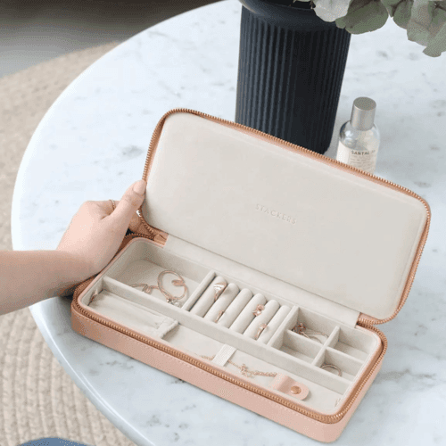 Large Travel Jewelry Box - Blush, by Stackers