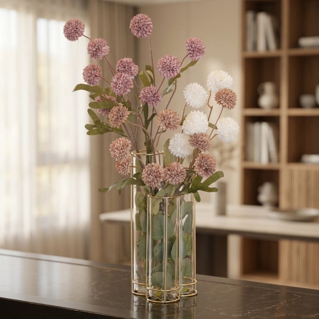 Flower Arrangement | The Gold Tube Trio