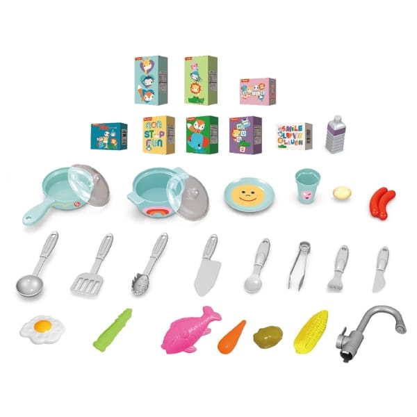 Fisher-Price Fun Kitchen Playset with Lights & Sounds – 32 Pieces — photo 3