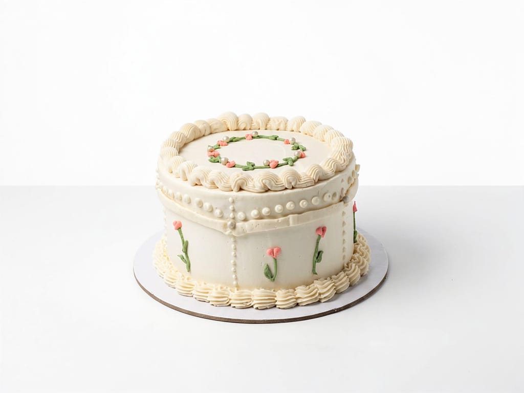 Medium floral vintage cake