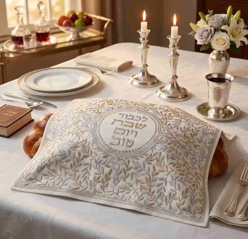 Dual-Tone Floral Challah Cover