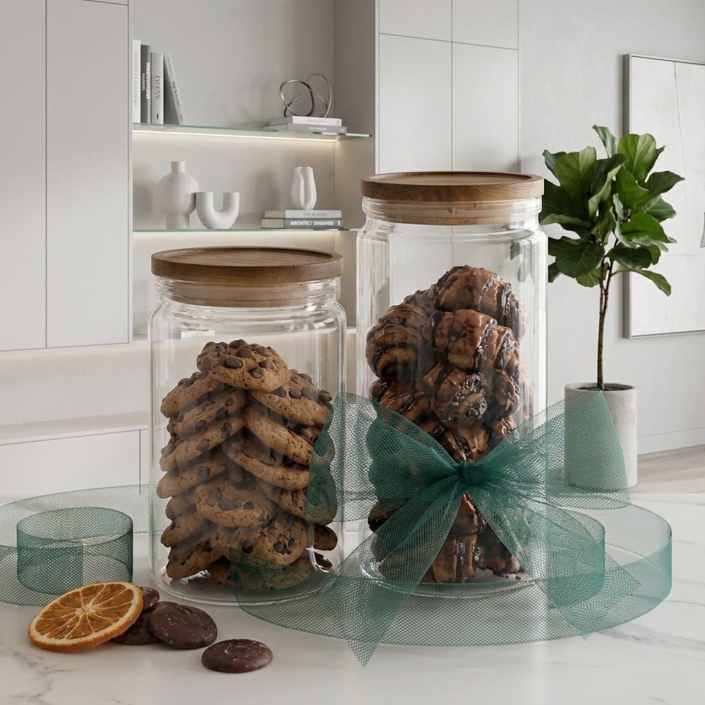 Gift Package | 2 Glass Cookie Jars Filled with Rugelach & Chocolate Chip Cookies — photo 2