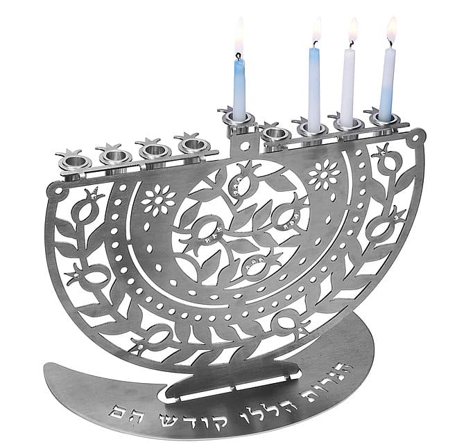 Laser Cut Menorah for Candles or Oil