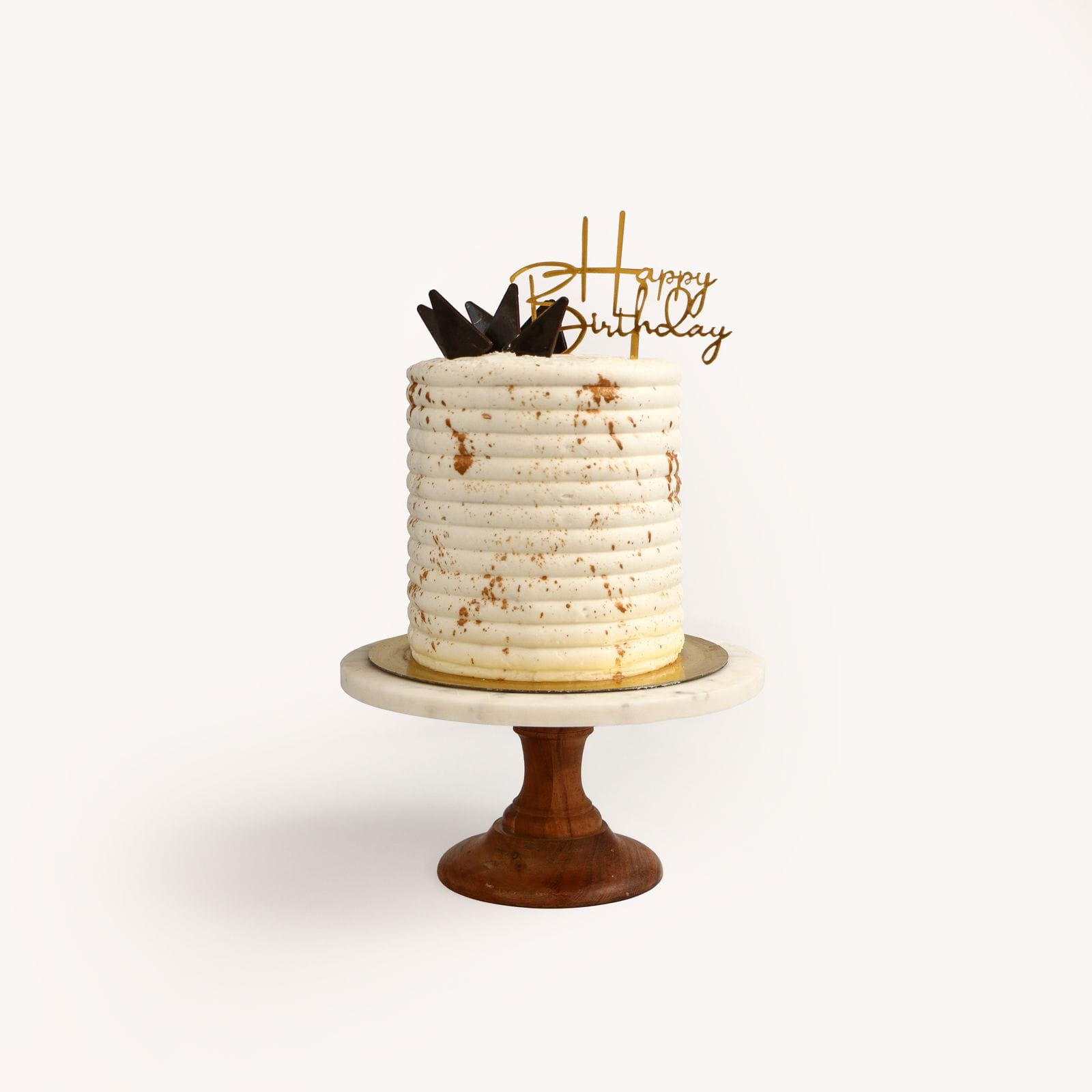 Gold Splatter Buttercream Cake