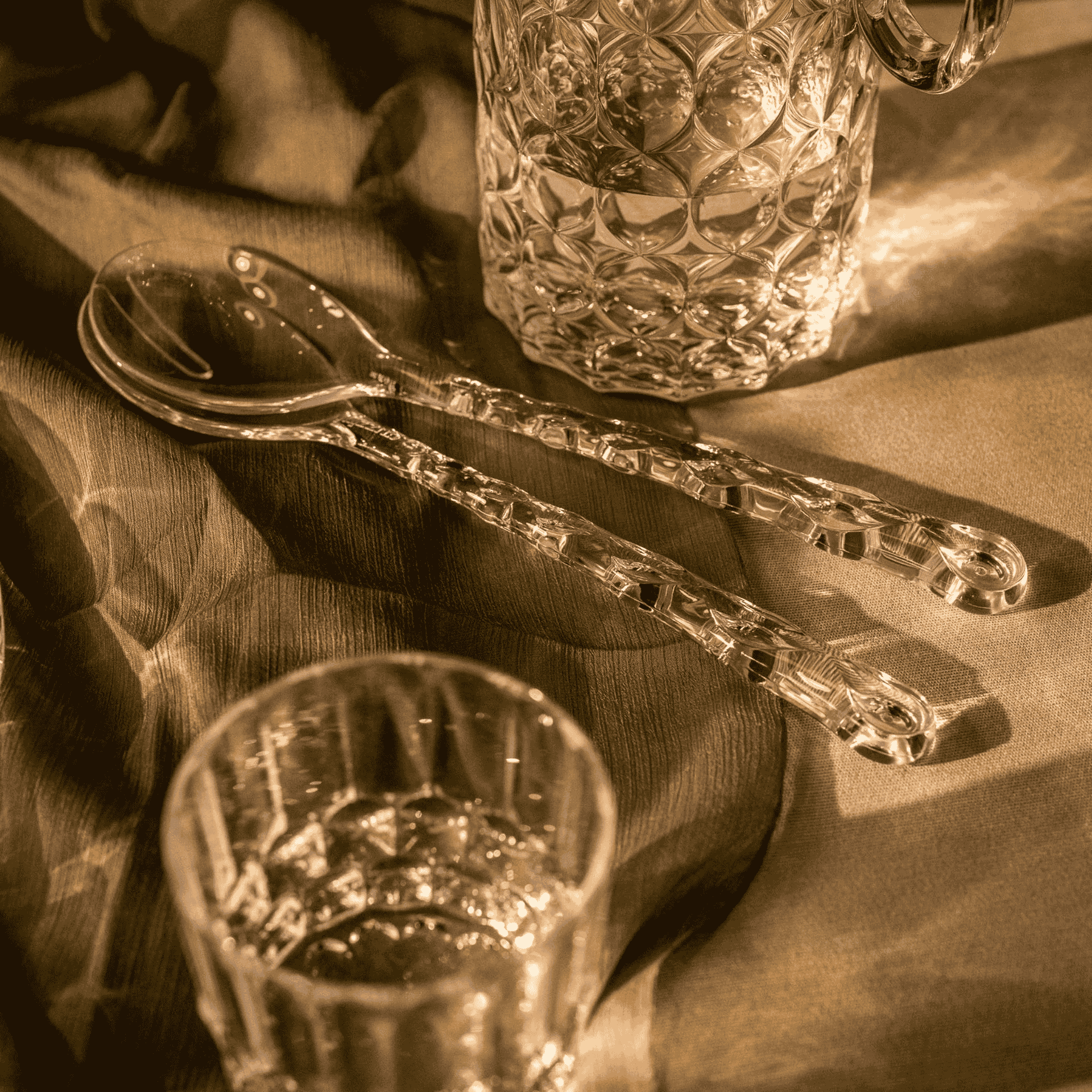 Vanity Salad Servers, Clear — photo 2