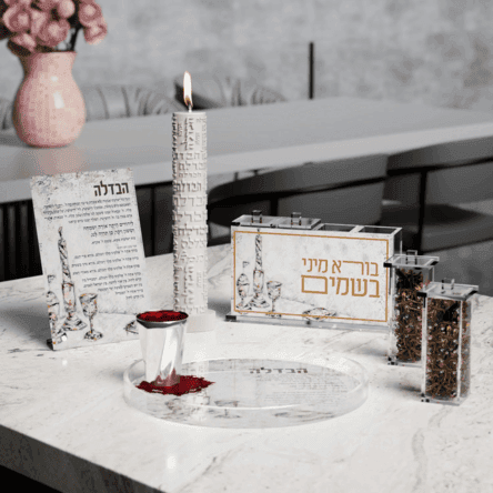 Havdalah Tray – Crystal Flame — photo 2