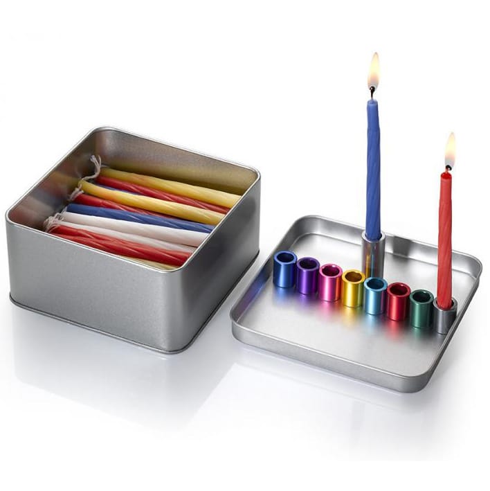 Thinking Out of the Box Menorah by Leora Cowan