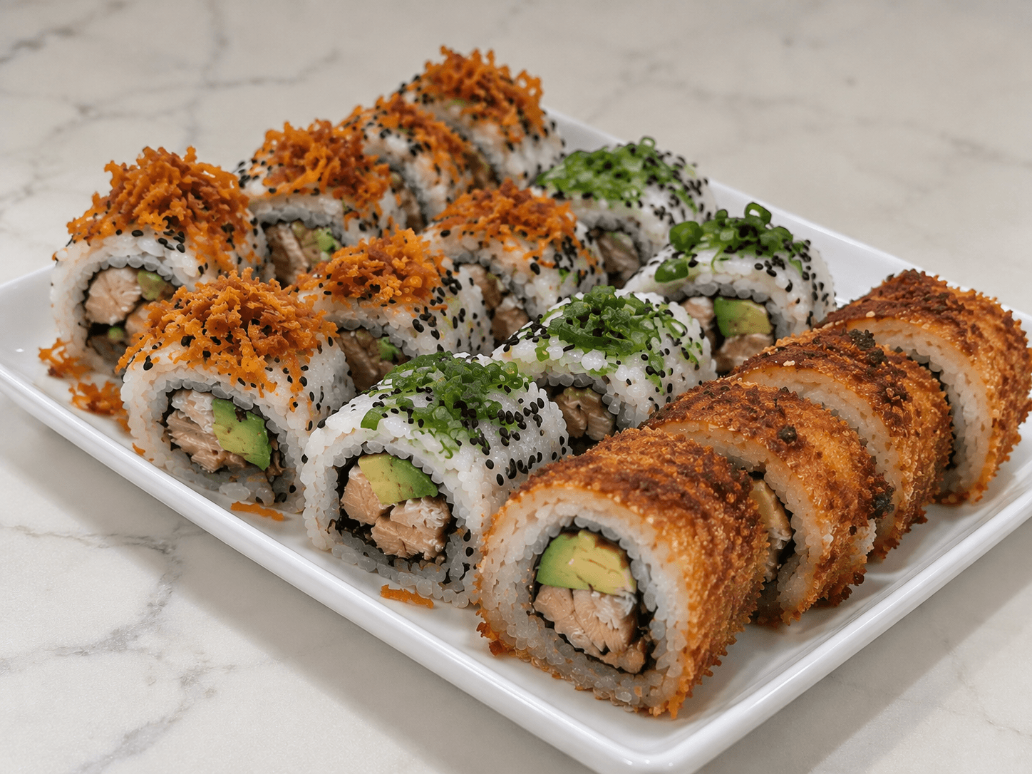 Signature Salmon & Avocado Sushi Rolls – 16 Assorted Pieces — photo 2