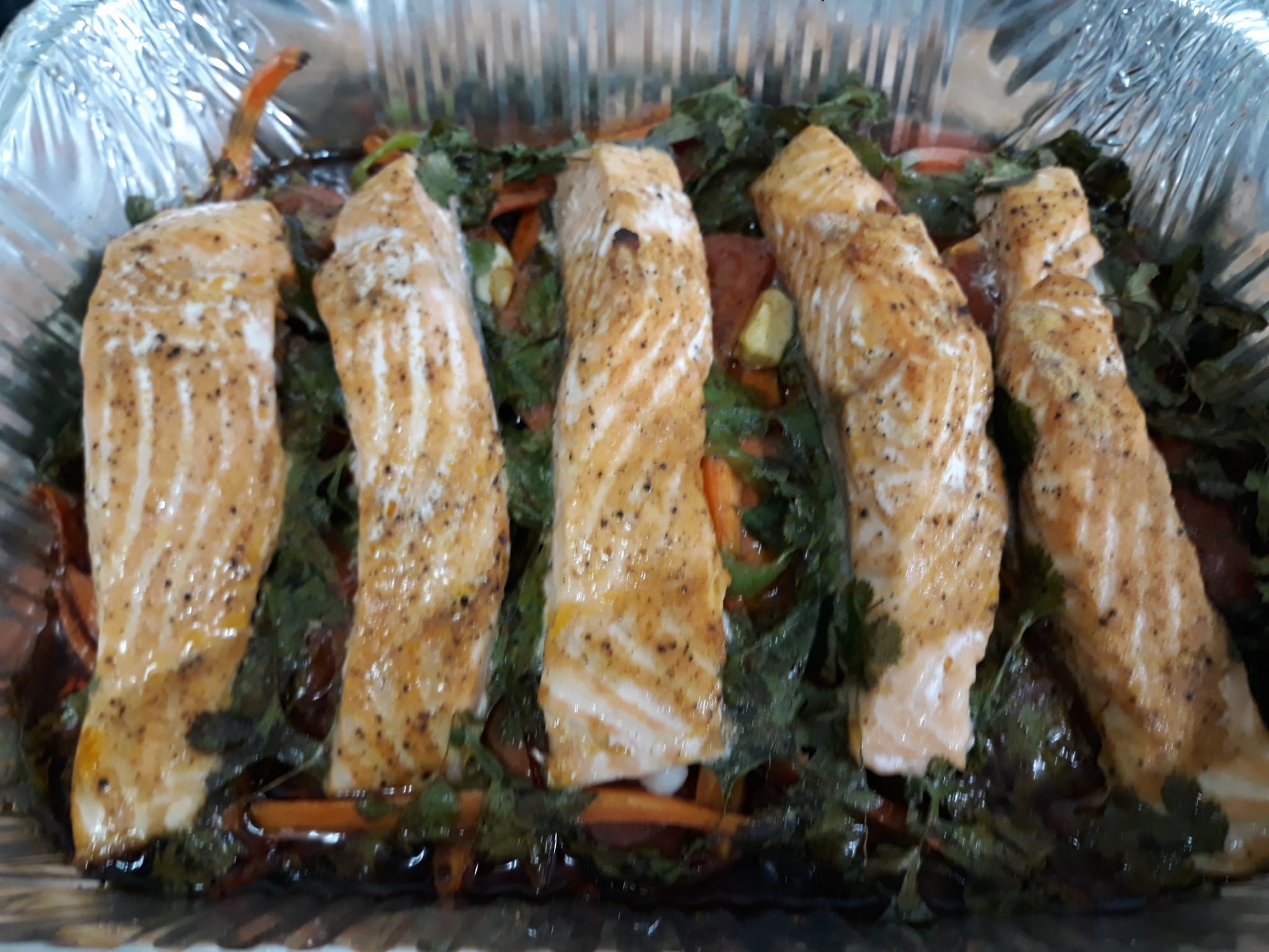 Honey mustard salmon