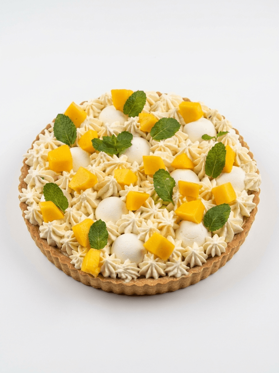 Mango, Passion Fruit, and Almond Tart