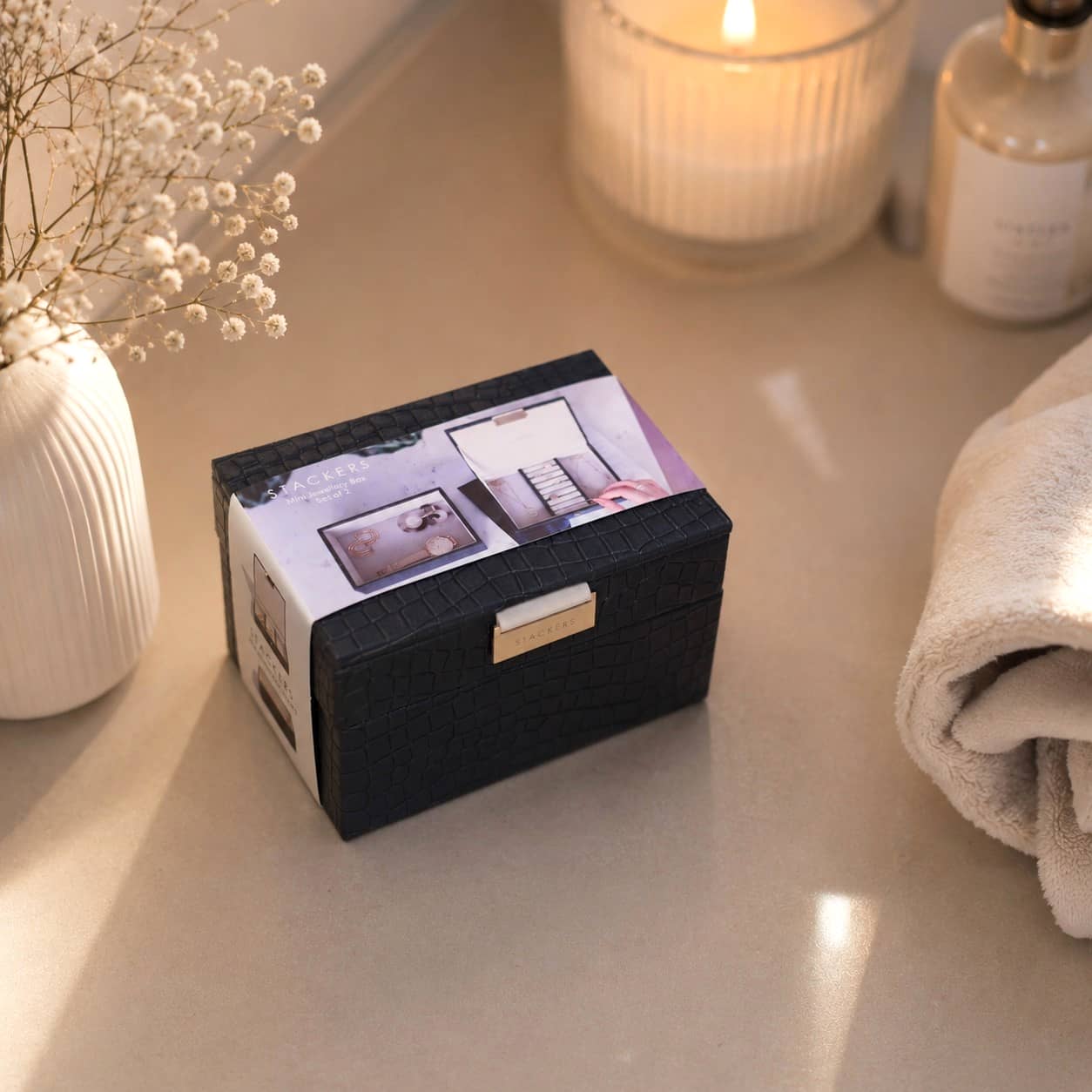 Midnight Croc Jewelry Box