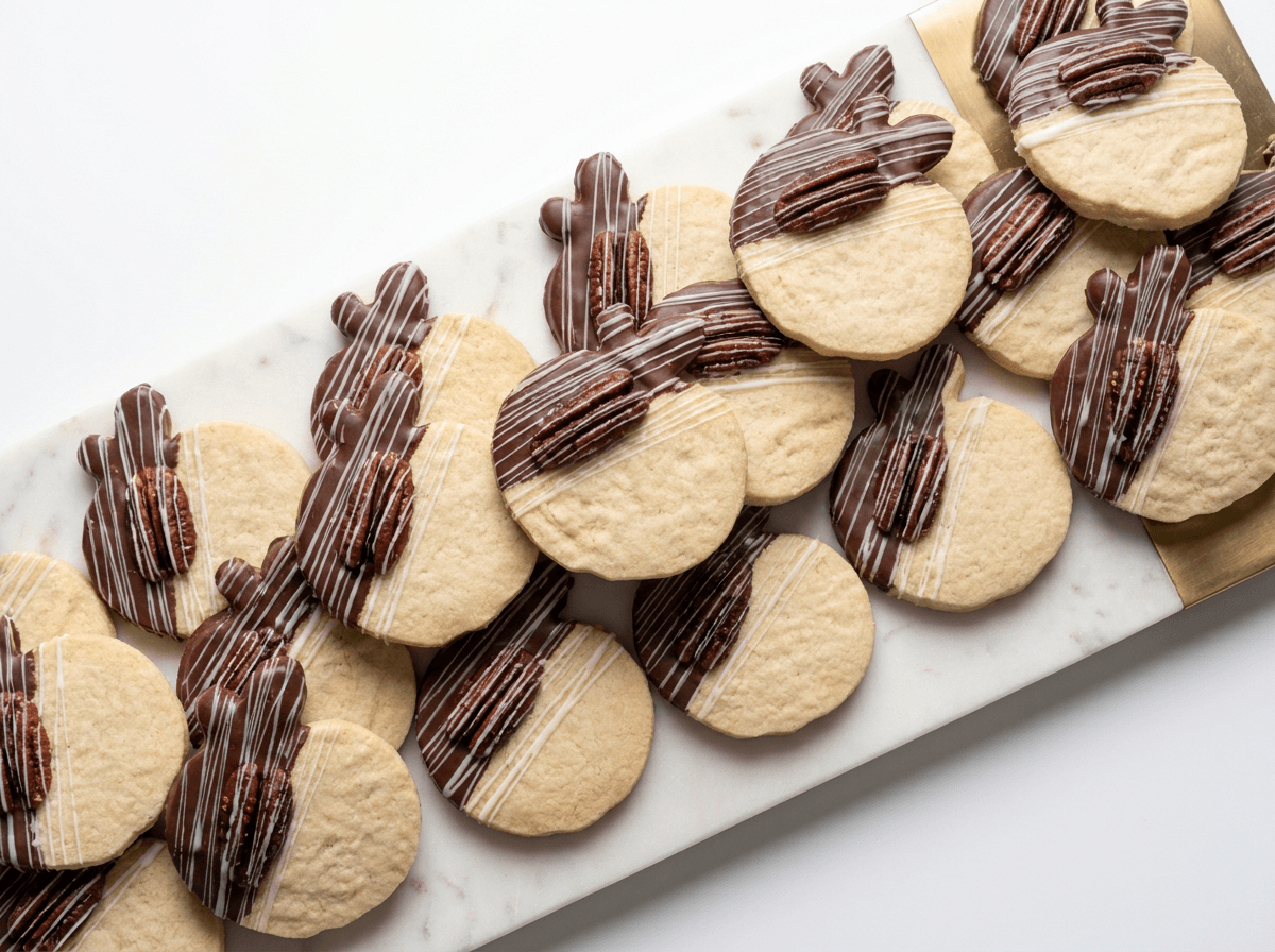 Apple shaped dipped cookies- Rosh Hashana