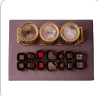Cosmetic Set of 3 acrylic jars with matching tray — photo 2