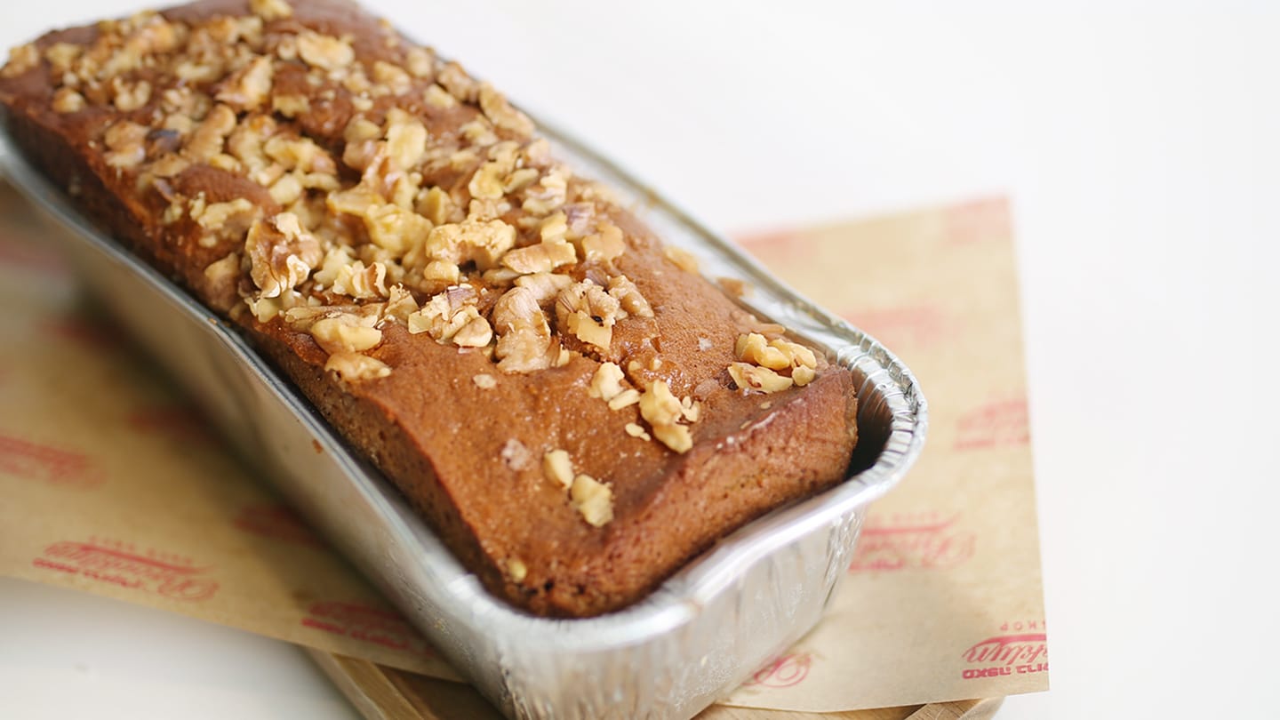 Honey Walnut Loaf Cake