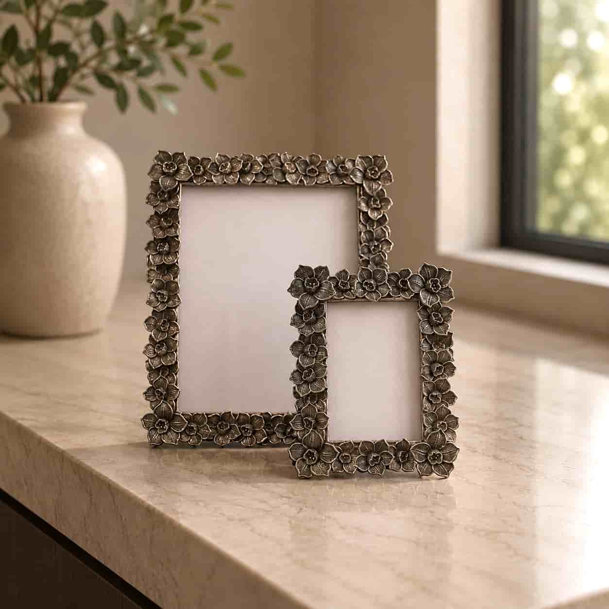 Gift Package | The Floral Artistry Twin Set: Two Coordinating Metal Frames