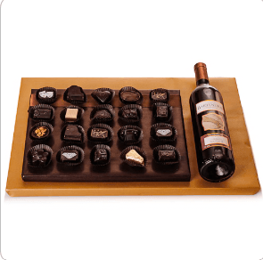 Arrangement of 20 Chocolates Plus Wine!