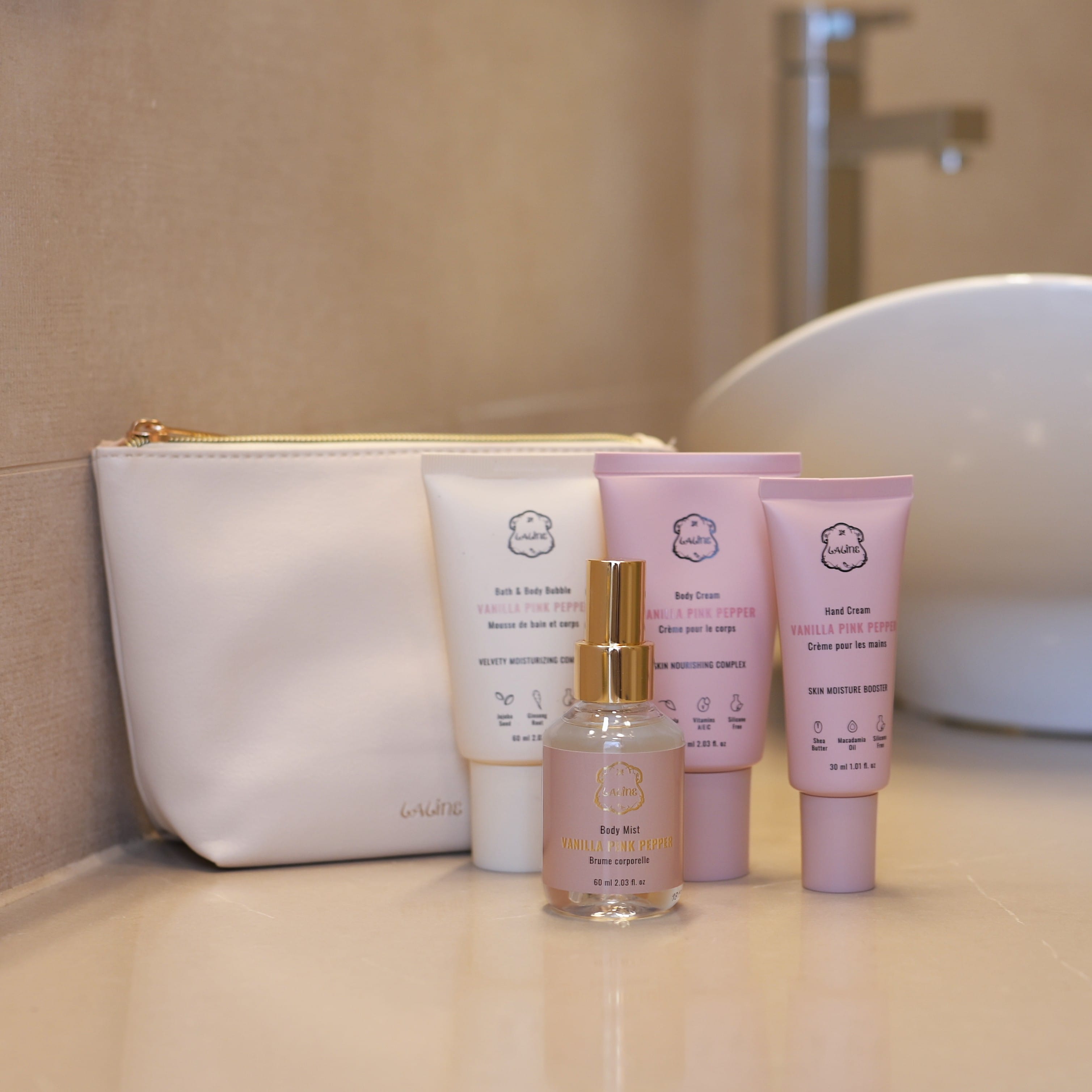 Gift Package | Vanilla Pink Pepper Travel Cream Set – Bag Included — photo 2