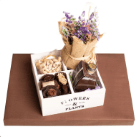 Square divided wood flower box