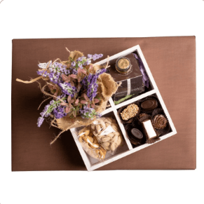 Square divided wood flower box — photo 2