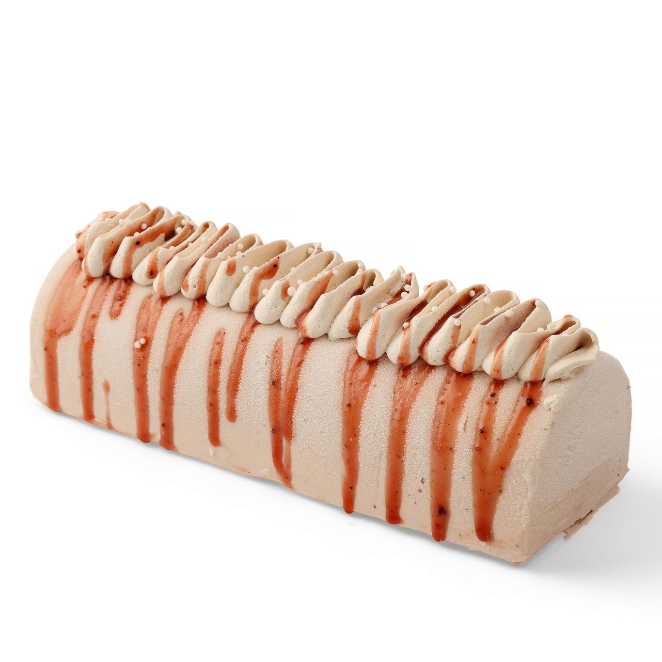 Strawberry and Vanilla Ice Cream Log