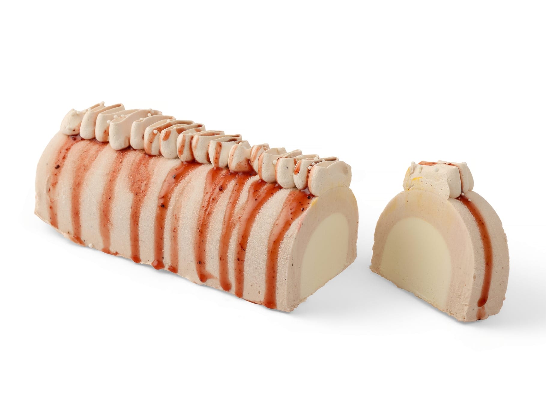 Strawberry and Vanilla Ice Cream Log — photo 2